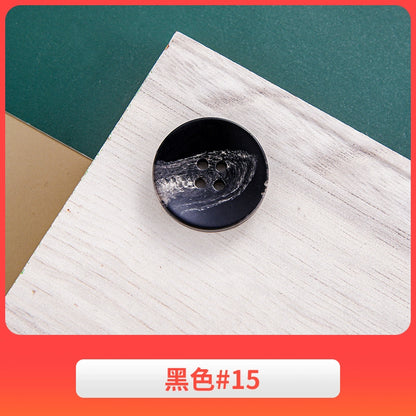 3444★ Gabardina negra con botones redondos para hombre, traje de pantalón, botones versátiles para mujer, ropa de traje