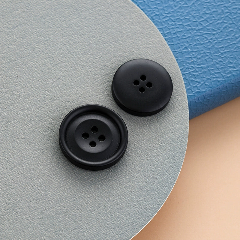 3459★  Black resin buttons men's suit jacket buttons top women's woolen coat trench coat pants versatile high-end buttons