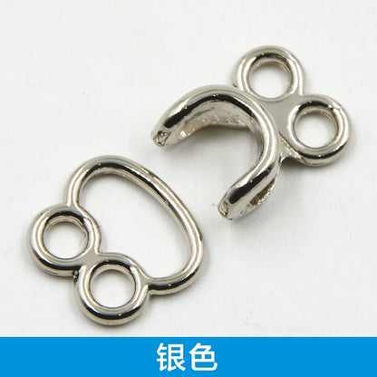 3514★ Ropa de visón, hebilla oculta de metal de piel, hebilla colgante, hebilla de abrigo, botón invisible de gabardina, hebilla de conexión de gancho de moda