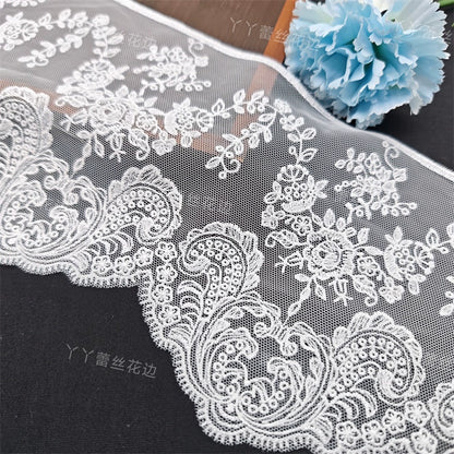 3810 ancho 14cm hecho a mano DIY accesorios japonés malla poliéster bordado cortinas ropa bordado encaje decorativo encaje