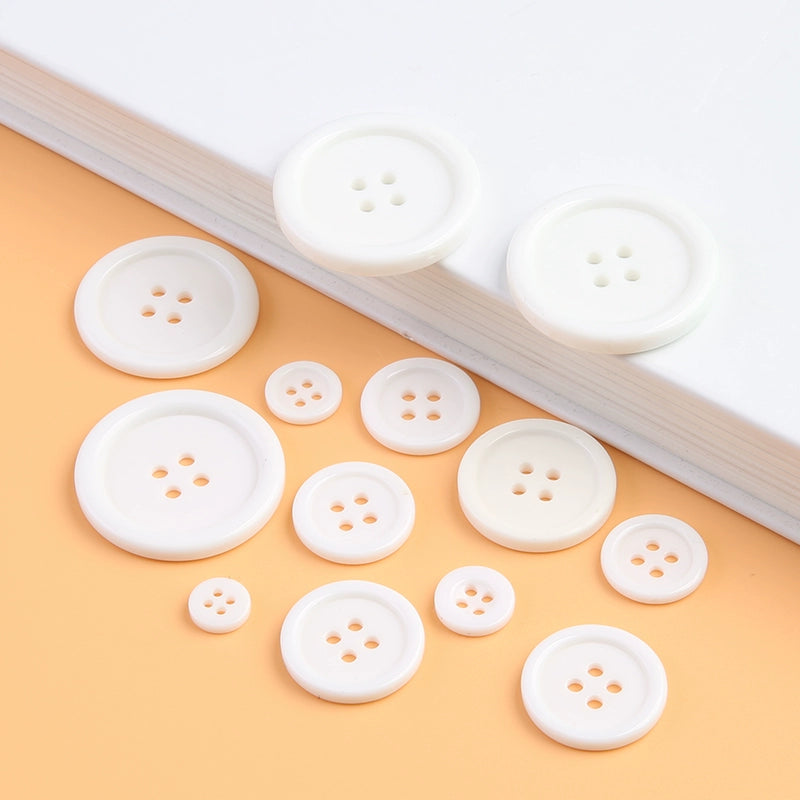 3309★ Resin white shirt round decorative buttons invisible bottom button shirt versatile pad button black button small button