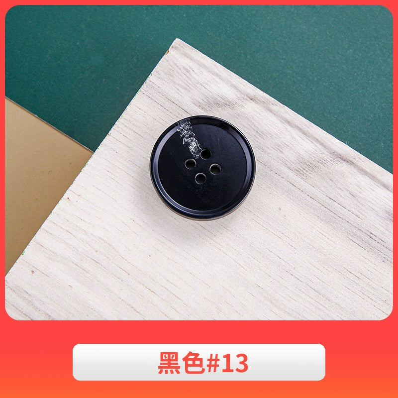 3444★ Gabardina negra con botones redondos para hombre, traje de pantalón, botones versátiles para mujer, ropa de traje