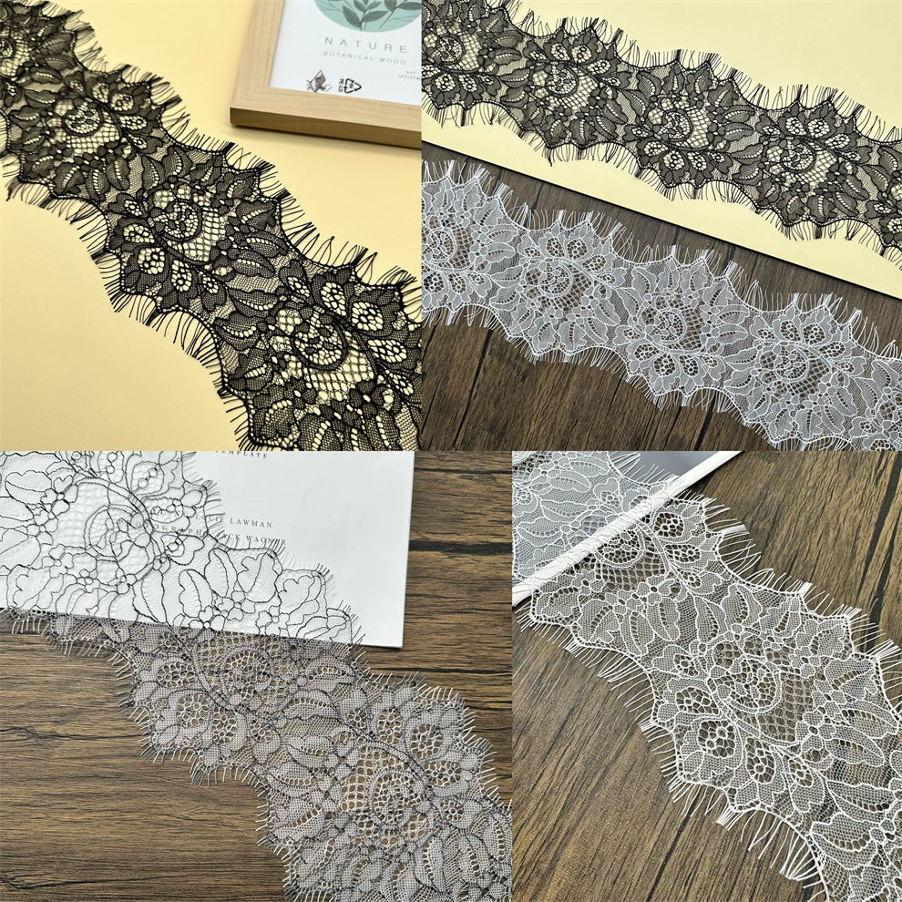 3778 Exquisita exportación de pestañas, encaje de barba, bricolaje, diseño hecho a mano, ropa, falda, dobladillo, accesorios, ancho 13 CM
