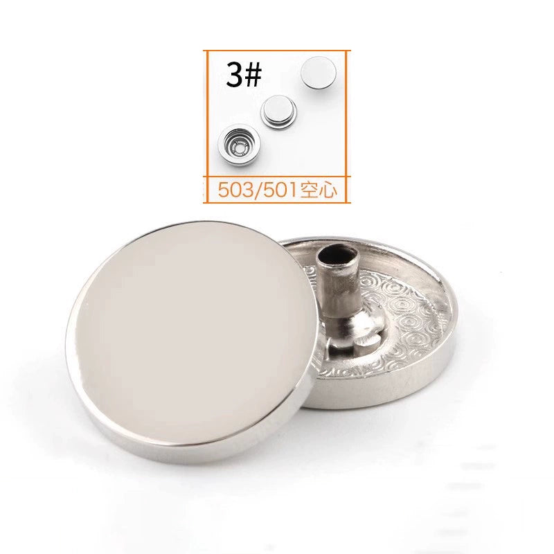 3411★  Metal high-end clothes clothing mother and child buttons jacket hidden buttons round coat down jacket buttons buttons buttons buttons