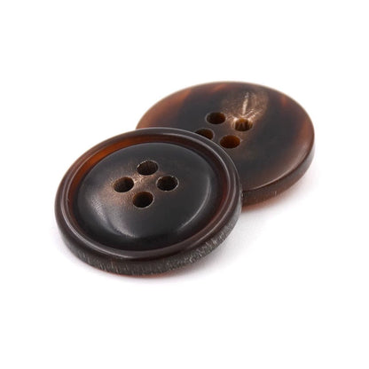 3440★ Botones de traje con cuatro ojales esféricos de cuerno real natural para hombre, traje informal con botones, gabardina color café