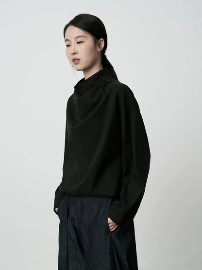 Camisa de manga larga con cuello oscilante y microtalla francesa de tencel suave de CAREMIND, blusa de moda blanca para mujer 