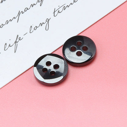 3382★  Round four-eye ceramic button men's and women's shirts knitted sweaters high-end small buttons children's clothes button versatile accessories