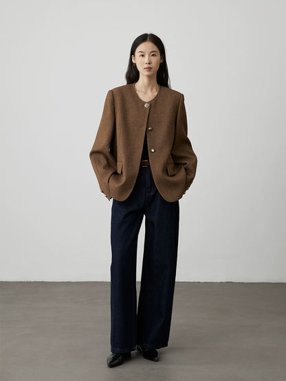 Jean taille haute rétro CAREMIND, pantalon large à jambe droite, un pantalon qui a fière allure mais qui se décolorera légèrement