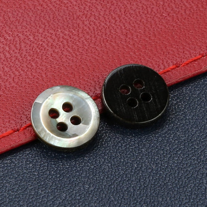 3347★  Shirt buttons women's and men's chiffon shirt buttons clothes versatile round shell buttons four-eye black and white cardigan small