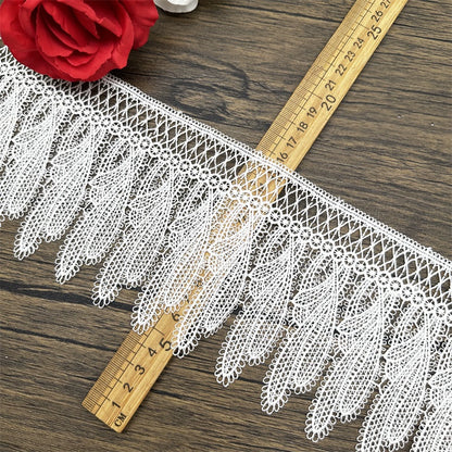 3665 Encaje de poliéster soluble en agua blanco DIY vestido falda cheongsam ropa hogar textiles decoración accesorios cinturón de encaje