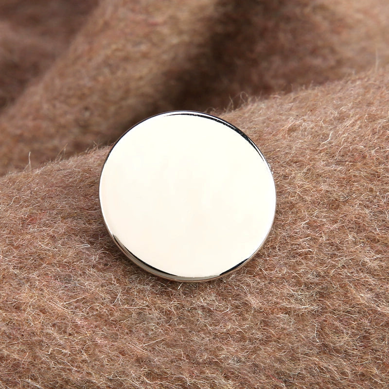 3357★  Metal button-up sweater cashmere jacket top women's coat trench coat button men's shirt button-up suit cufflinks