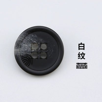 3439★ Abrigo de traje para mujer, botones decorativos de alta gama, botones redondos, ropa, chaqueta, suéter, traje, botones negros, botones de resina