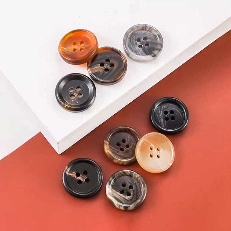 3442★ Botones de abrigo de lana, botones de gabardina, botones de pantalón de traje de hombre, botones redondos de resina semimate