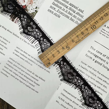 3760 Exquisito tul de exportación de borde simple y doble, accesorios de encaje para pestañas, ropa de bricolaje, cuello, borde, falda, manga, material