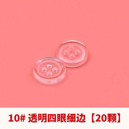 3358★  Versatile shirt buttons round transparent black and white buttons men's and women's shirts shirt cardigan polo shirt colored buttons