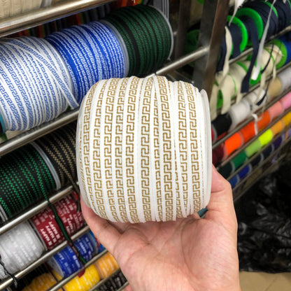 3870 Spot 1cm papel de color impresión accesorios de cincha tira de presión del borde del cuello trasero ropa de estilo étnico tira lateral tira de ribete