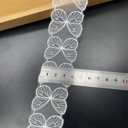 3817 Encaje de organza, accesorios de encaje de flores de mariposa hechos a mano, decoración DIY soluble en agua, materiales para ropa, vestidos de novia y bodas.