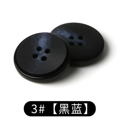 3447★  suit buttons round resin coat button trench coat jacket top versatile clothes white men's and women's black buttons