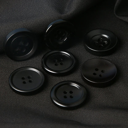 3445★ Botones redondos negros para abrigos, botones para chaquetas de traje para hombres y mujeres, accesorios versátiles para gabardinas y botones superiores.