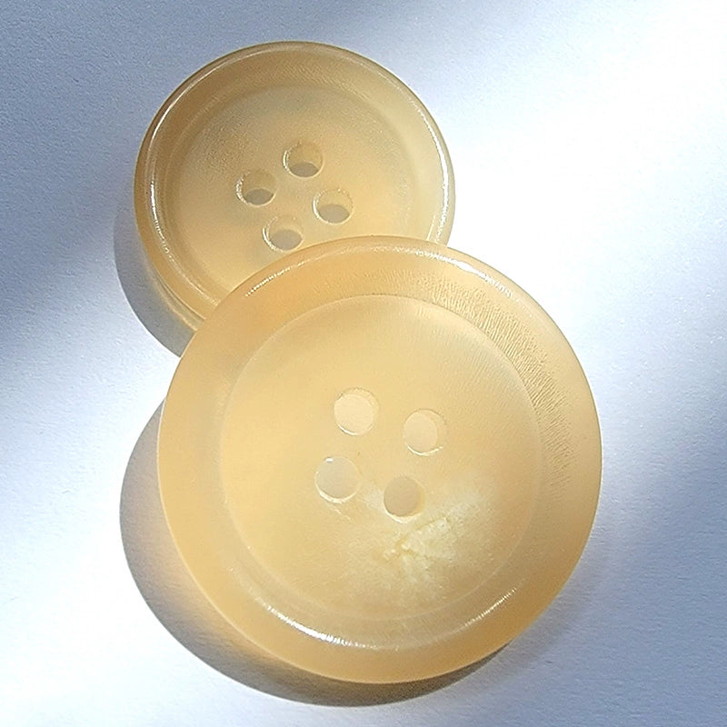 3300★  Natural Button Buffalo Horn Button Men's Suit Trousers Coat Jacket Button Round Versatile Women's Beige Retro