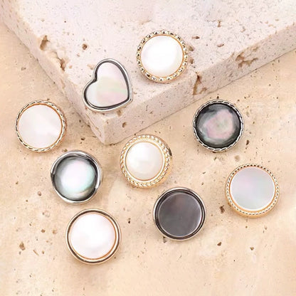 3315★ Bouton de combinaison en métal de coquille naturelle coquille de papillon noire coquille de papillon blanche mousseline de soie chemise bouton cardigan cheongsam petit bouton