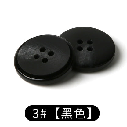 3450★ Accesorios de ropa versátiles Botón de abrigo de resina redondo Botón superior de chaqueta de gabardina Botones de traje negro para hombres y mujeres