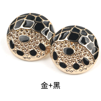 3414★  Coat buttons round suit woolen jacket metal buttons women's trench coat British versatile women's and men's suits buttons