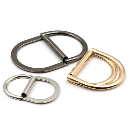 3523★ Botón de metal Botón en D, botón de ajuste del cinturón del abrigo de mujer Anillo en D Botón en D, botón de la correa de la mochila del equipaje