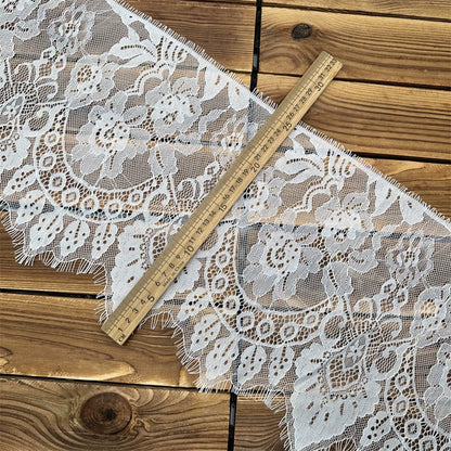 Encaje de malla unilateral de 26 cm de ancho, 3742, para ropa, vestidos de novia, cortinas y accesorios de decoración del hogar.