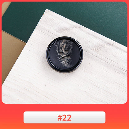 3443★ Botón redondo de resina versátil, botón de abrigo de lana, botón de gabardina para mujer, botón de pantalón de traje para hombre