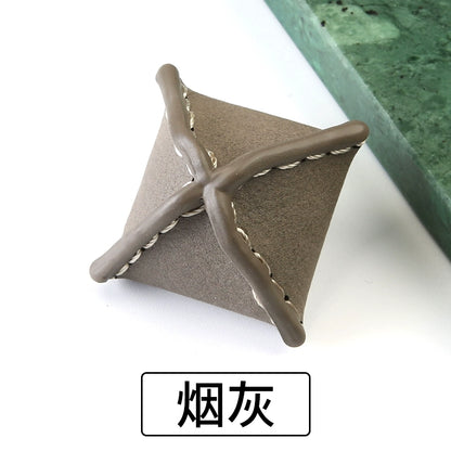 3241★  Ainujia leather jacket buttons fur zongzi leather button jacket trench coat woolen buttons versatile women's top high-end buttons