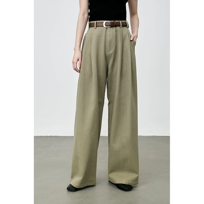 Pantalones vaqueros de pierna ancha y cintura alta CAREMIND para mujer 2024 nuevos pantalones ajustados rectos con forma de pera 