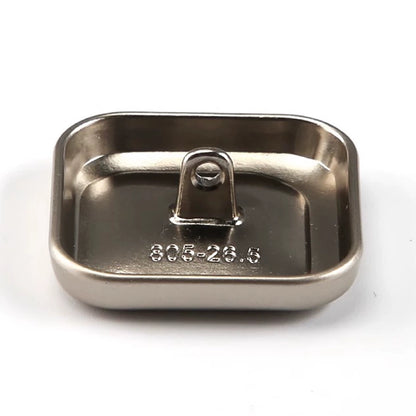 3423★ Botones cuadrados de metal para ropa, chaqueta, gabardina, botones negros versátiles, botones para traje, suéter, accesorios decorativos