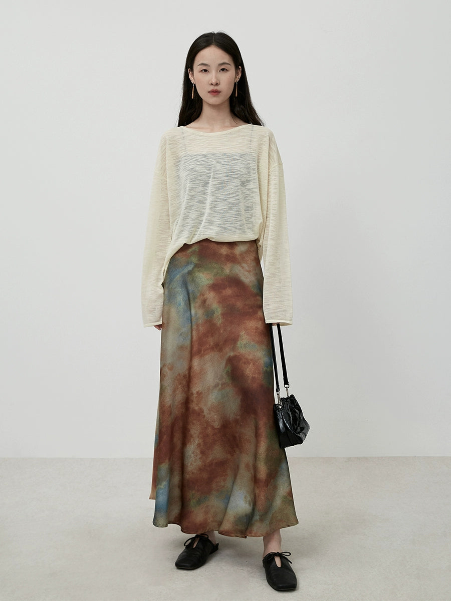 CAREMIND Original Chic Turmeric Light Blusa Lazy Holiday Style Cuello Redondo Suéter Superior Para Mujer 