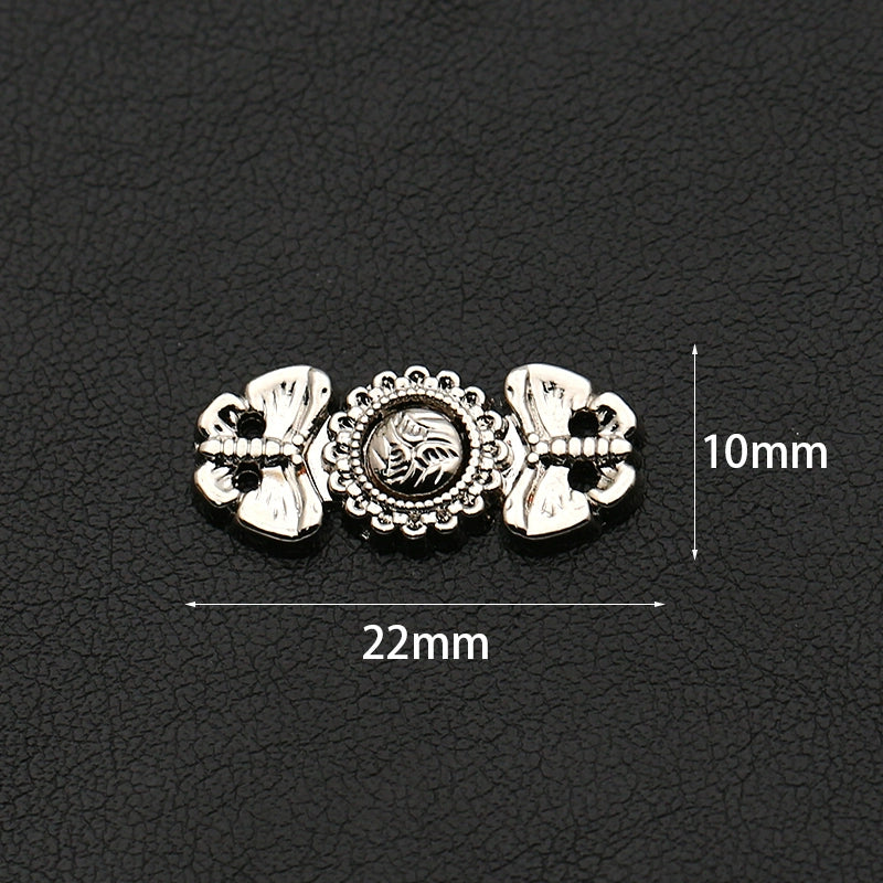 3501★ Hebilla antigua de metal para cheongsam Hanfu, hebilla antigua, hebilla de cuello con botón retro, accesorios para ropa