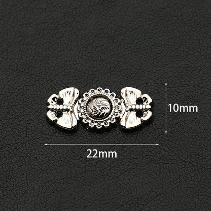3501★ Hebilla antigua de metal para cheongsam Hanfu, hebilla antigua, hebilla de cuello con botón retro, accesorios para ropa