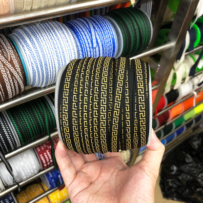 3870 Spot 1cm papel de color impresión accesorios de cincha tira de presión del borde del cuello trasero ropa de estilo étnico tira lateral tira de ribete