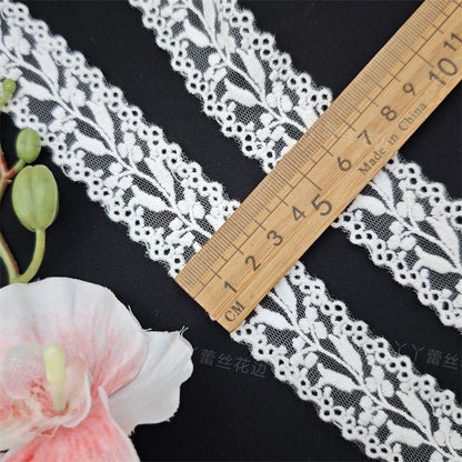 3806 Encaje bordado de malla blanca japonés y coreano, accesorios de decoración de ropa, accesorios de ropa de encaje hechos a mano DIY