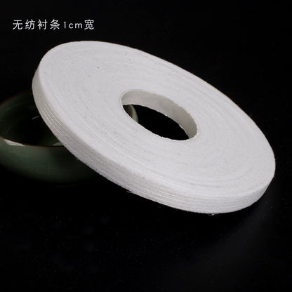 3918 1 cm de ancho, inserto para ropa, tira de forro de seda recta, tira de forro de grano recto, ajuste anti-tejido, anti-deformación, no elástico