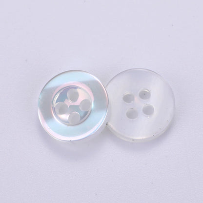 3349★  Versatile black and white men's short-sleeved t-shirt polol shirt round small button shirt buttons women's chiffon shirt buttons