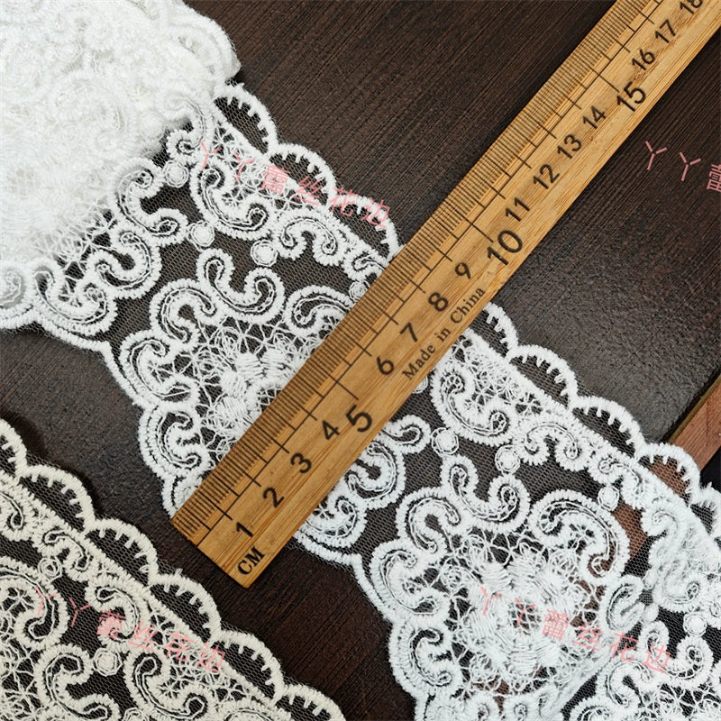 3825 ancho 8,5 cm malla bordado encaje accesorios de encaje DIY hecho a mano ropa interior de mujer bordado tela de malla accesorios de ropa