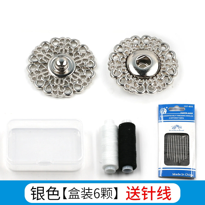 3474★ Botones finos ocultos de metal Botones pequeños de abrigo de visón de lana de cachemira para mujer Botones Botones invisibles de alta calidad Botones madre