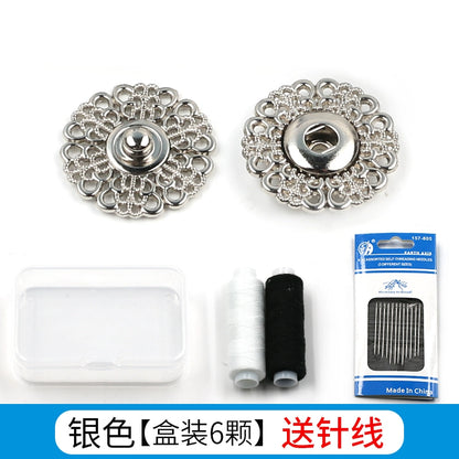 3474★ Botones finos ocultos de metal Botones pequeños de abrigo de visón de lana de cachemira para mujer Botones Botones invisibles de alta calidad Botones madre