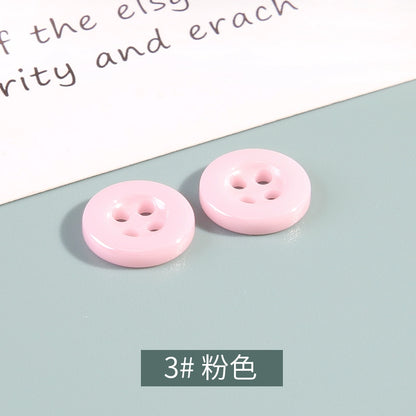 3337★  Four-eye round ceramic button men's and women's shirts cardigan cuffs neckline high-end buttons children's clothes button accessories