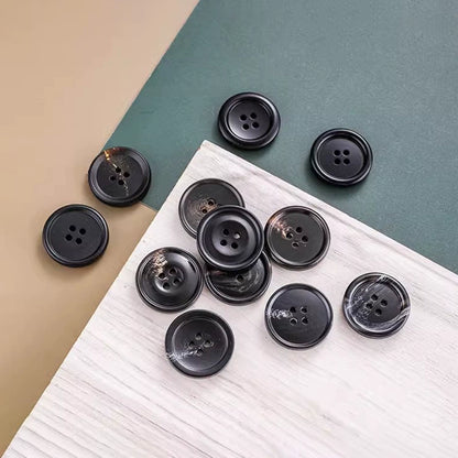 3444★ Gabardina negra con botones redondos para hombre, traje de pantalón, botones versátiles para mujer, ropa de traje