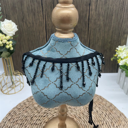 3690 Ancho 5,5 cm, cristal colgante con cuentas y flecos de encaje para ropa, empalme de boda, tocado, cortina, lámpara de escritorio, accesorios de decoración