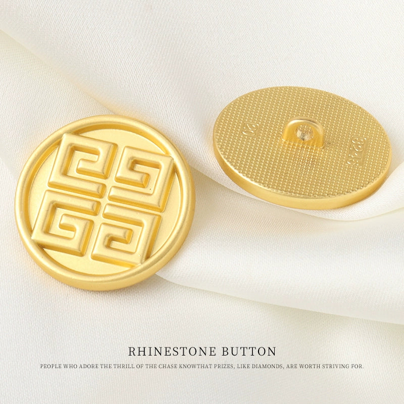 3265★  Guochao Chinese-style golden blessing metal buttons Chinese-style antique versatile coat trench coat Hanfu buttons