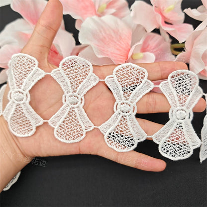 3664 Exquisito encaje de poliéster con forma de mariposa, tela de encaje soluble en agua para ropa, joyería de boda, collar, correa de hombro, cinturón, accesorios decorativos