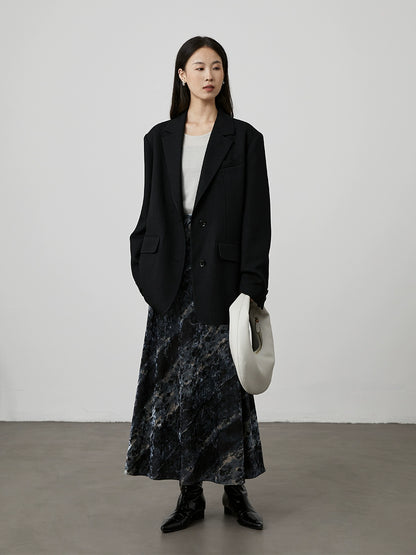 [Caballero negro] Traje de viaje retro premium con etiqueta negra de CAREMIND 100 % acetato 