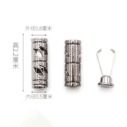 3546 Suéter Sombrero Cuerda Cabeza Botón Pantalones Cintura Cuerda Hebilla Metal Cabeza Ropa Cinturón Cuerda Tope Accesorios